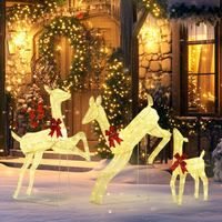 
              Outsunny 3-Piece 300 LED Light Lighted Christmas Reindeer Family Decoration
            