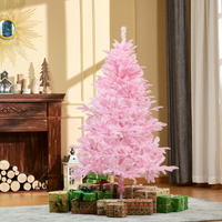 
              5FT Artificial Christmas Tree Holiday Xmas Automatic Open for Home Party Pink
            