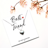 Best Friend Mini Gift Hamper with Silver Heart Necklace | Letter Box Gift For Her | Unique Gifts For Her Birthday, Thank you or Christmas UK