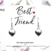 
              Best Friend Mini Gift Hamper with Silver Heart Earrings | Letter Box Gift For Her | Unique Gifts For Her Birthday, Thank you or Christmas UK
            