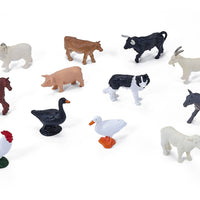 Farm Figure Mini Worlds Playset 12pc Farm Animal Set