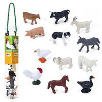 Farm Figure Mini Worlds Playset 12pc Farm Animal Set