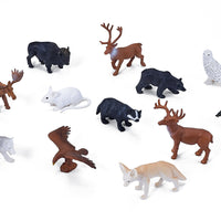 Mini Woodland Animal Playset 12pc Forest Figures