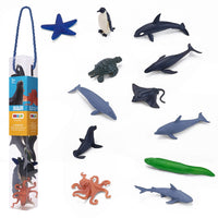 
              Sea Life Mini Worlds Playset 12pc Ocean Animal Figures
            