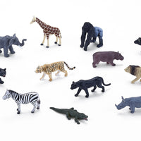 Mini African Wildlife Playset 12pc Animal Figures