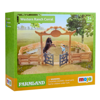 Western Ranch Corral Playset with Horse & Cowboy Farm Playset