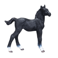 
              Hanoverian Foal Black Realistic Equestrian Figurine
            