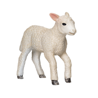 
              Romney Sheep Lamb Running Realistic Farm Animal Figurine
            