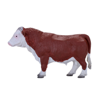 Hereford Bull Toy Farm Animal Figurine