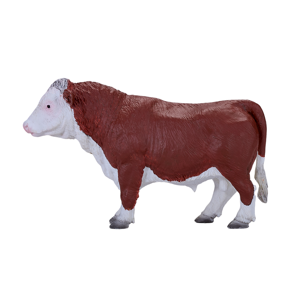 Hereford Bull Toy Farm Animal Figurine