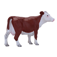 Hereford Cow Toy Realistic Farm Animal Figurine