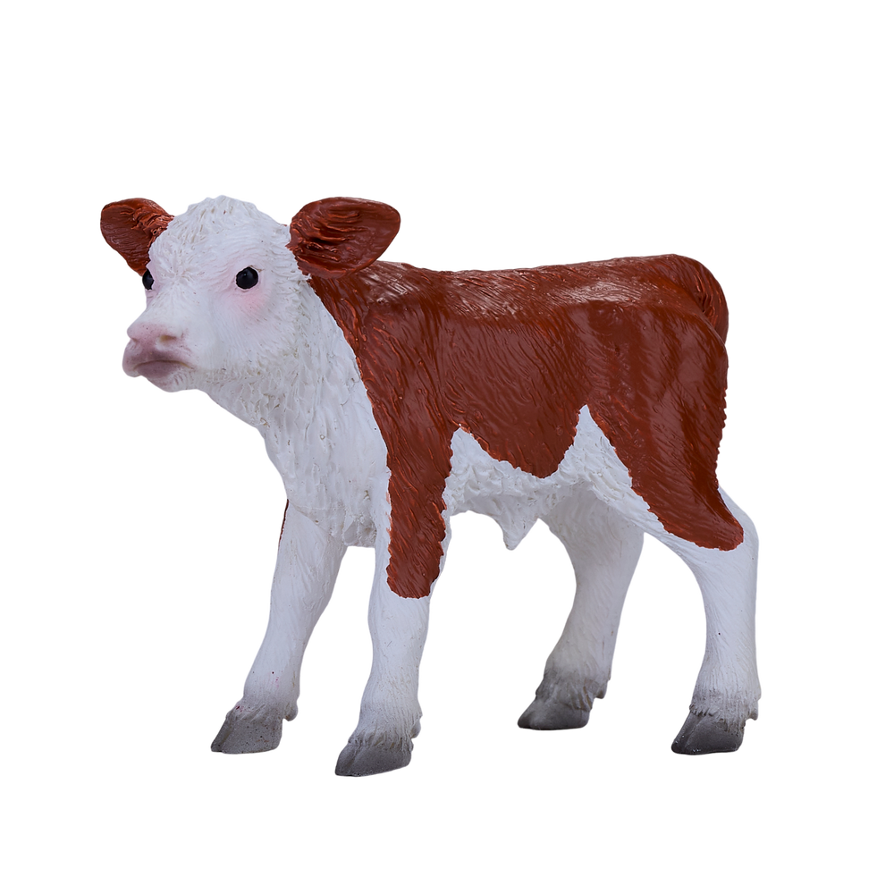 Hereford Calf Toy Farm Animal Figurine