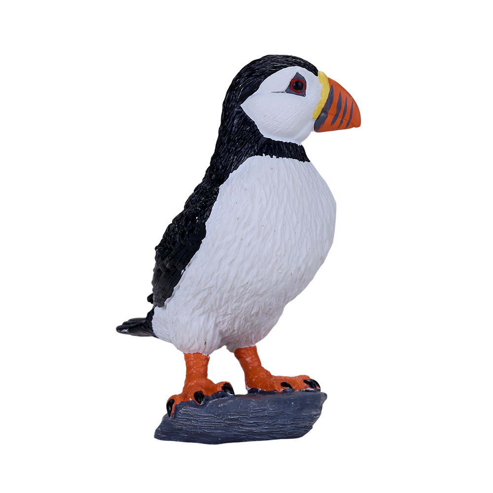 Atlantic Puffin Bird Figurine Realistic Wildlife Model