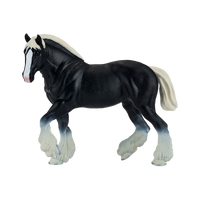 
              Clydesdale Horse Black Toy Realistic Equestrian Figurine
            