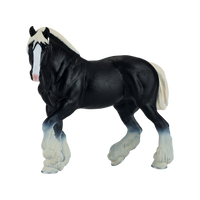 
              Clydesdale Horse Black Toy Realistic Equestrian Figurine
            