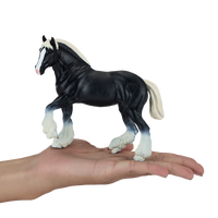 
              Clydesdale Horse Black Toy Realistic Equestrian Figurine
            