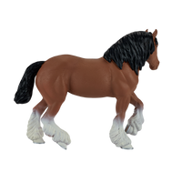 
              Clydesdale Horse Brown Toy Realistic Equestrian Model
            