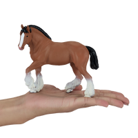 
              Clydesdale Horse Brown Toy Realistic Equestrian Model
            