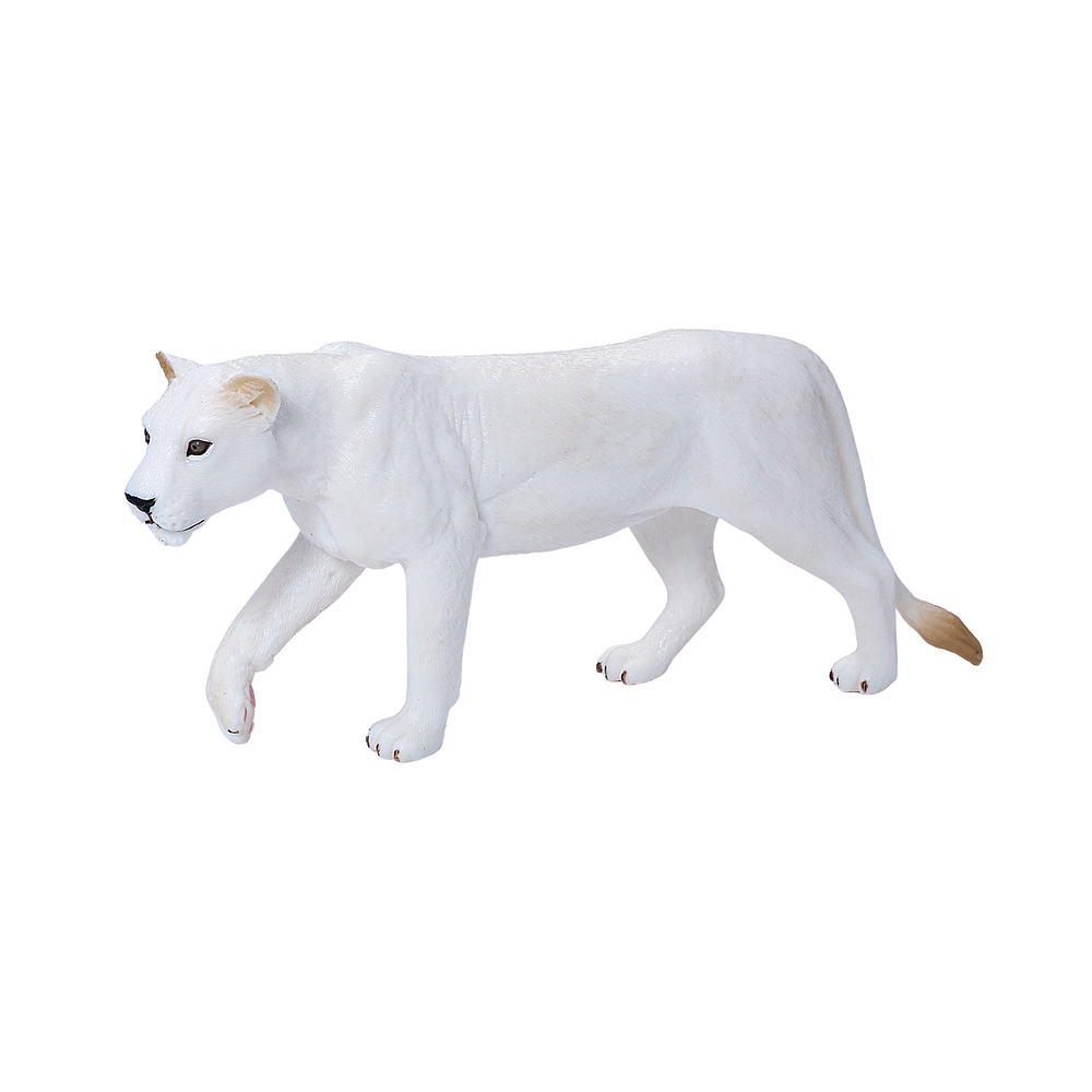 White Lioness Toy Realistic Big Cat Model