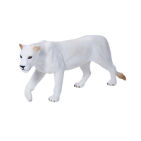 
              White Lioness Toy Realistic Big Cat Model
            