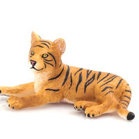 Tiger Cub Laying Down Toy Realistic Big Cat Model