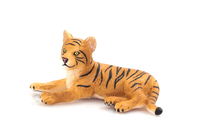 
              Tiger Cub Laying Down Toy Realistic Big Cat Model
            