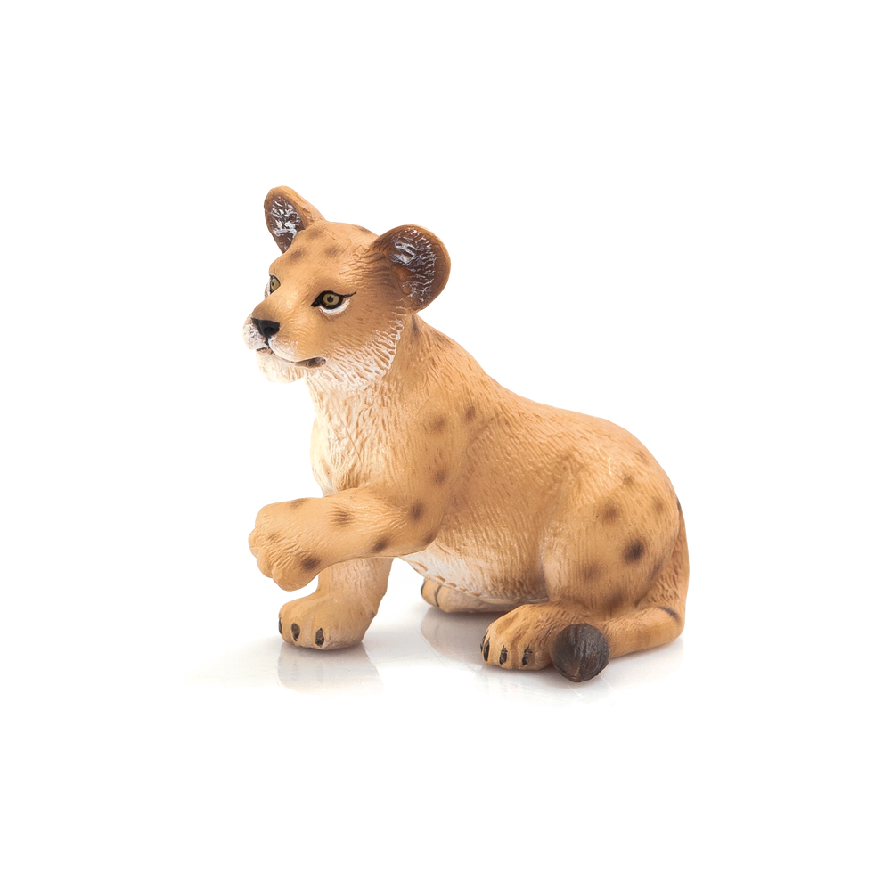 Lion Cub Playing Toy Realistic Big Cat Figure