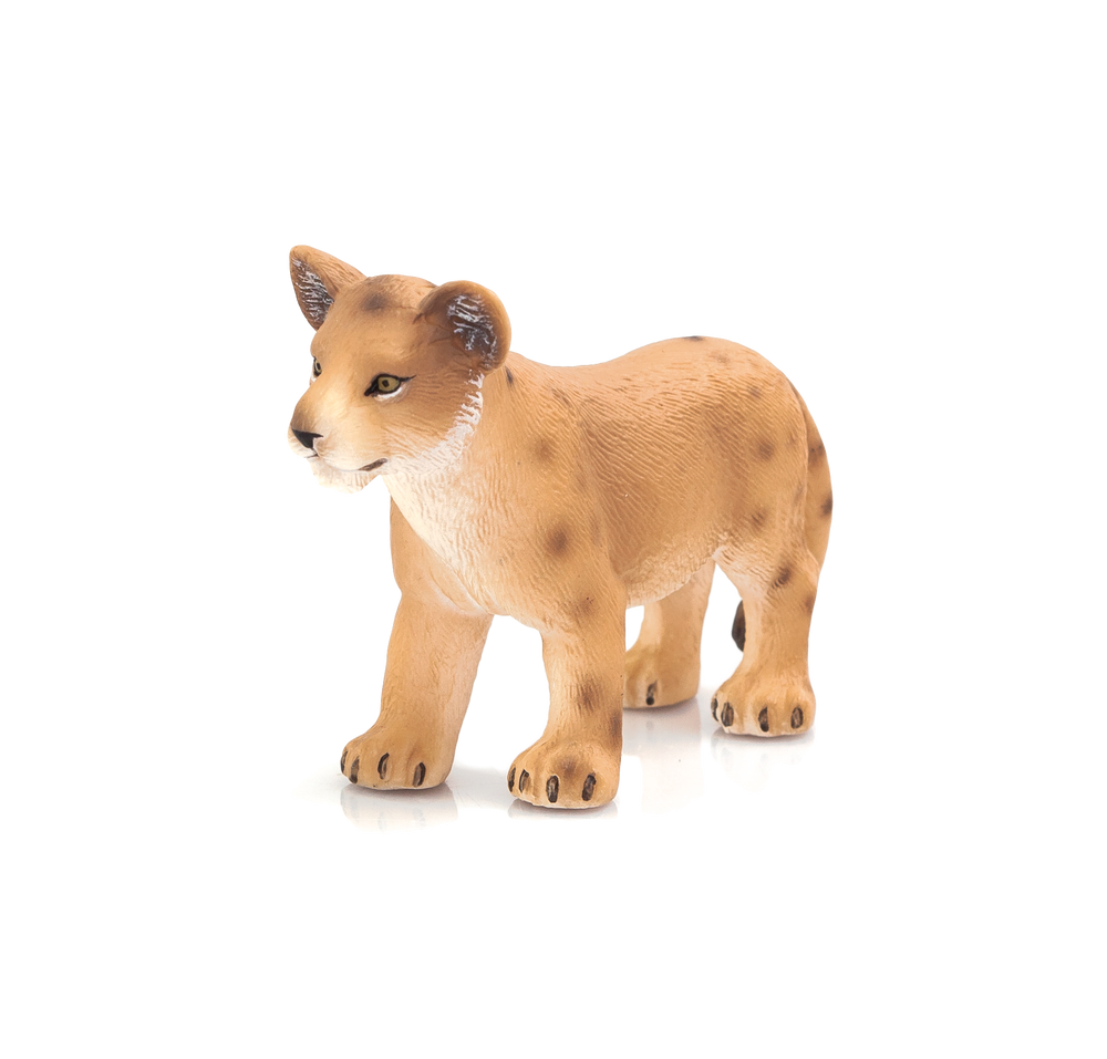 Lion Cub Standing Toy Realistic Big Cat Figurine