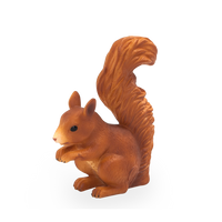 Squirrel Standing Toy Realistic Woodland Animal Model