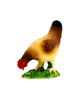 
              Hen Eating Toy Farmyard Animal Figurine
            