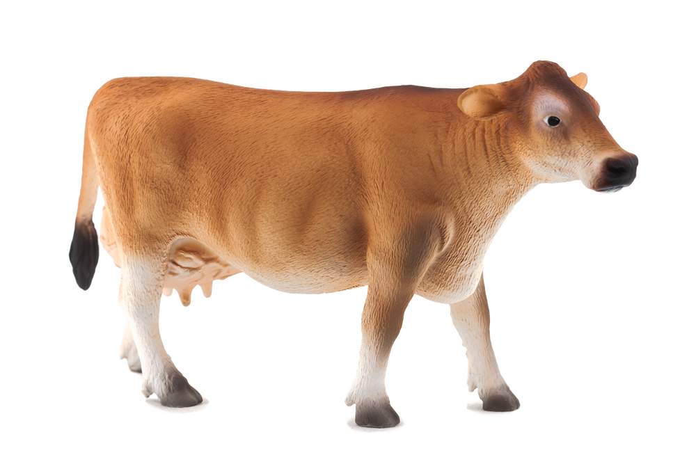 Jersey Cow Toy Realistic Farm Animal Figurine