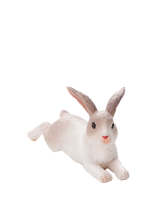 
              Rabbit Lying Down Toy Realistic Small Animal Figurine
            