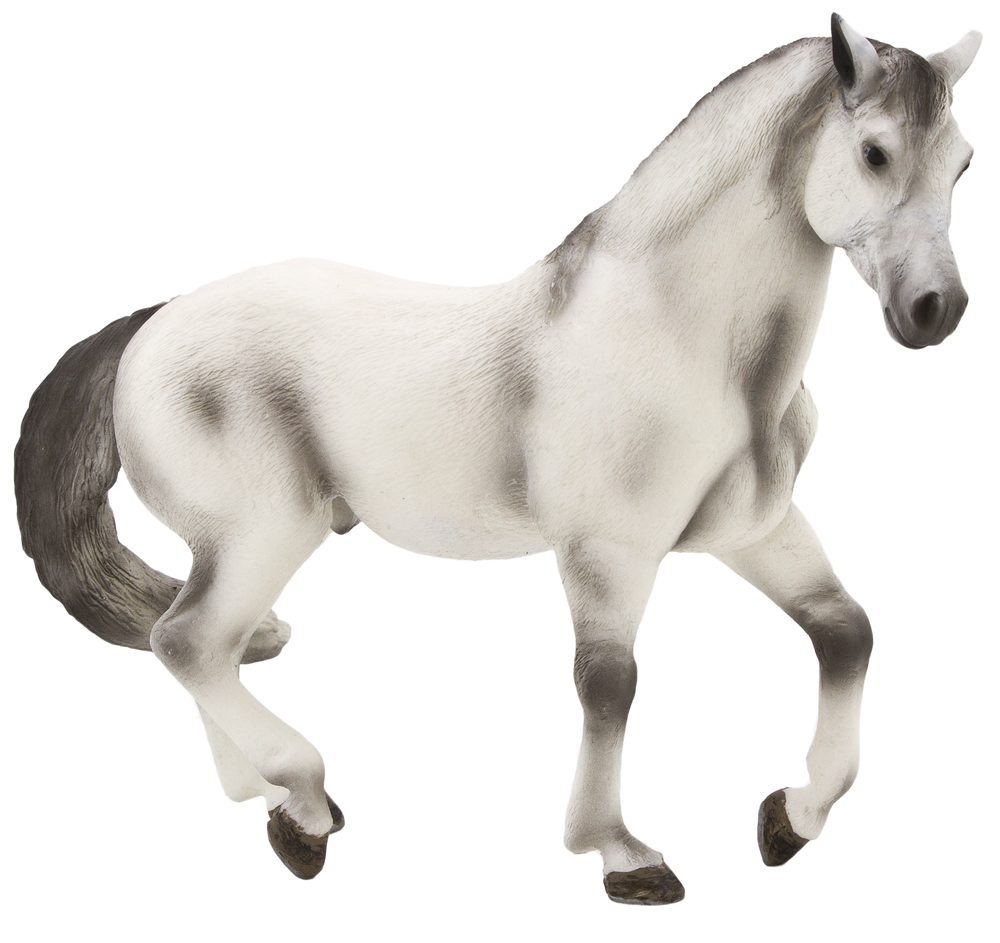 Andalusian Grey Horse Toy Realistic Equestrian Model