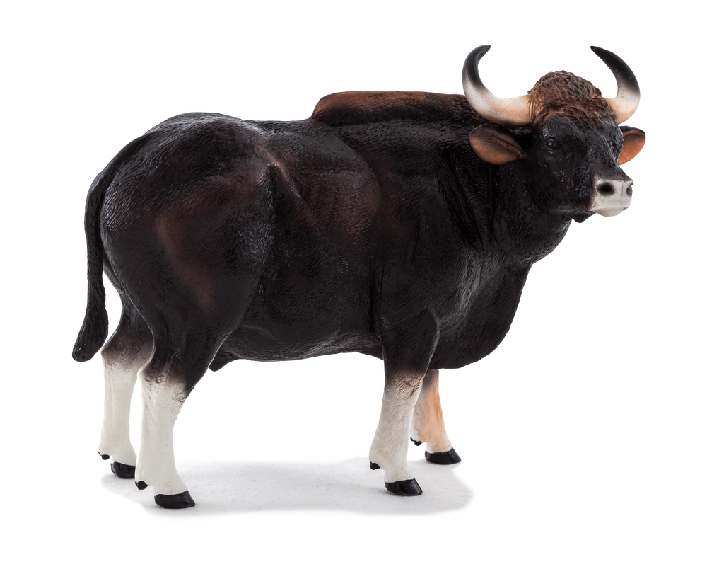 Gaur Bull Toy Realistic Wildlife Animal Figurine