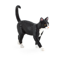 
              Cat Black & White Toy Realistic Pet Figurine
            