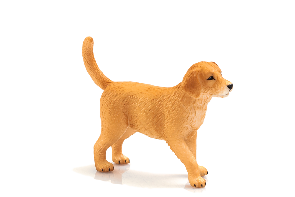 Golden Retriever Puppy Toy Realistic Pet Figurine