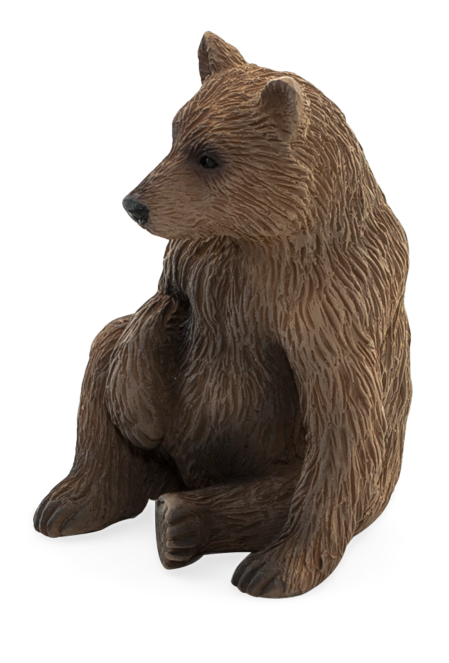 Grizzly Bear Cub Toy Realistic Wildlife Animal Model