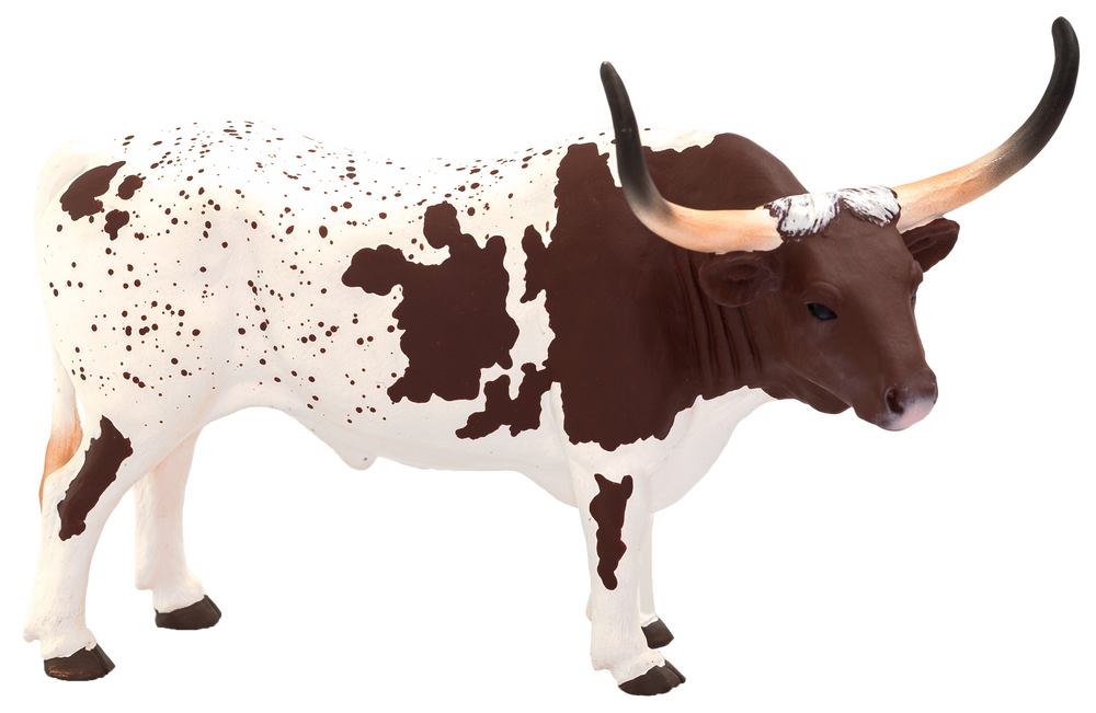 Texas Longhorn Bull Toy Realistic Farm Animal Model