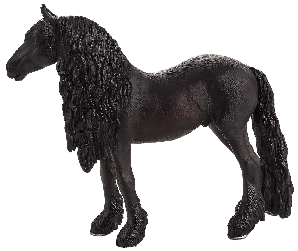 Friesian Gelding Horse Toy Realistic Equestrian Figurine