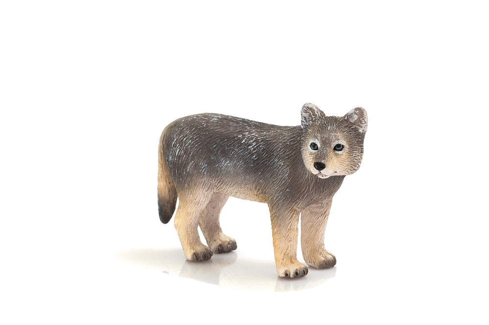 Timber Wolf Cub Toy Realistic Wildlife Figure