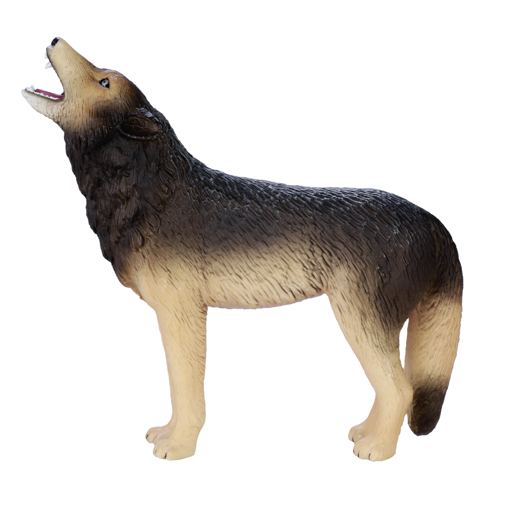 Timber Wolf Howling Toy Realistic Wildlife Model