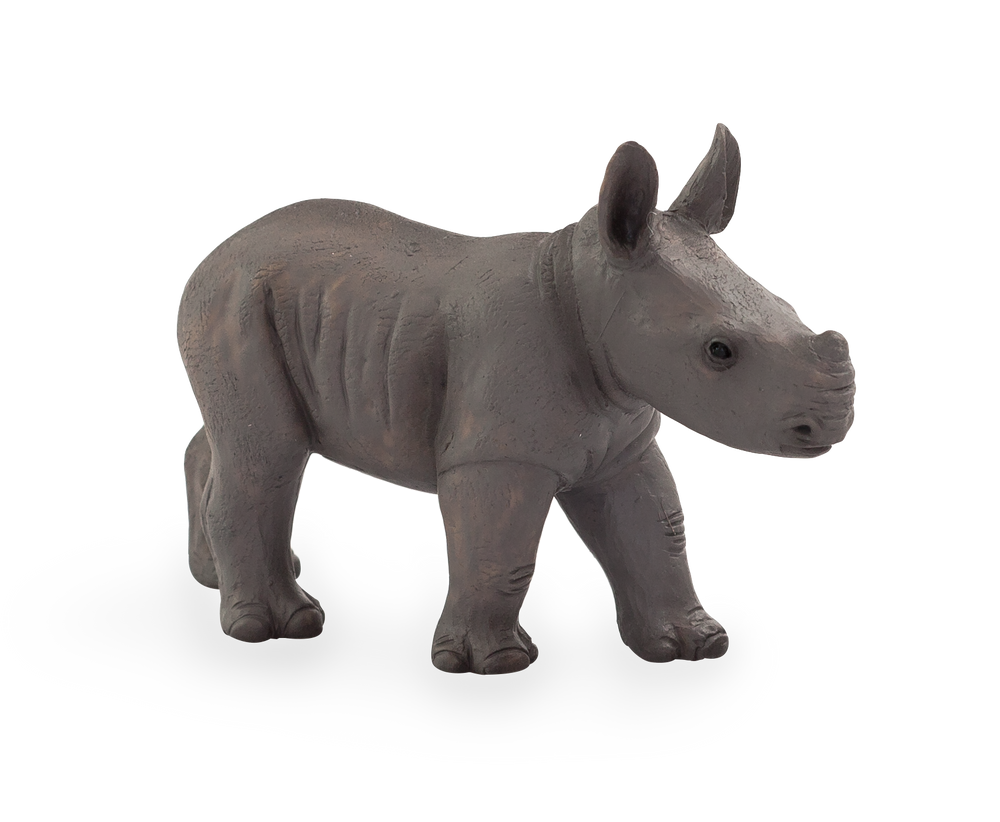 Rhino Baby Standing Toy Realistic Wildlife Model