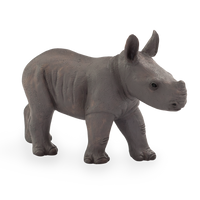 Rhino Baby Standing Toy Realistic Wildlife Model