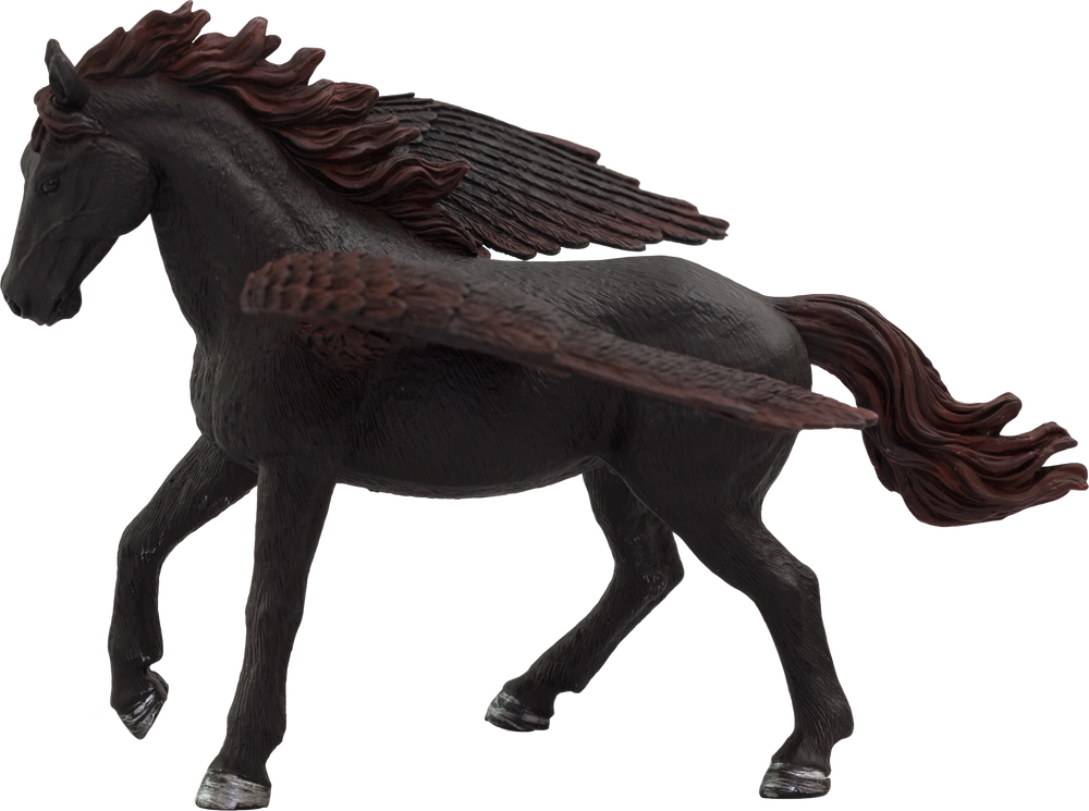 Dark Pegasus Toy Fantasy Winged Horse Figurine