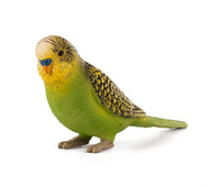 
              Green Budgerigar Toy Realistic Exotic Bird Figurine
            