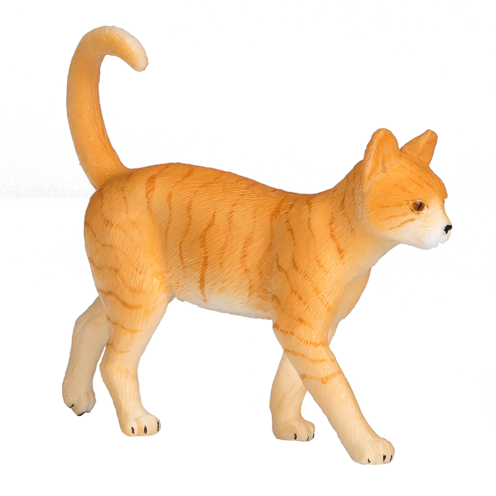 Ginger Tabby Cat Toy Realistic Pet Figurine