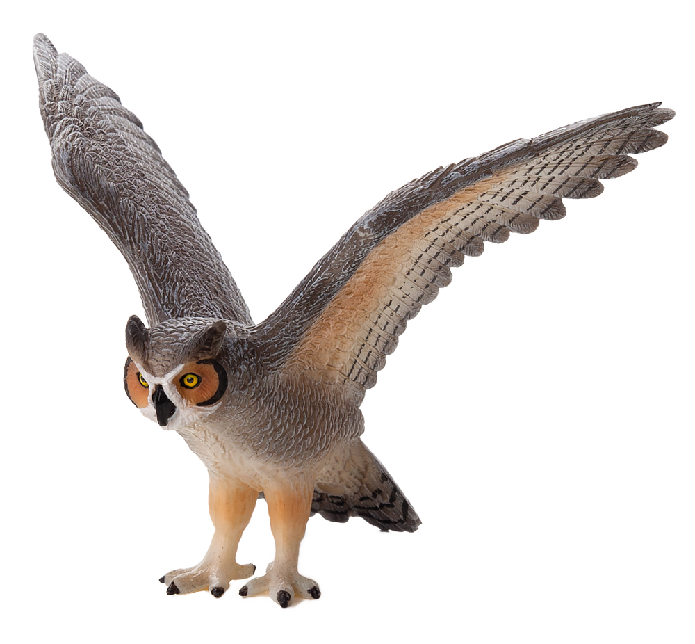 Great Horned Owl Toy Realistic Bird of Prey Model