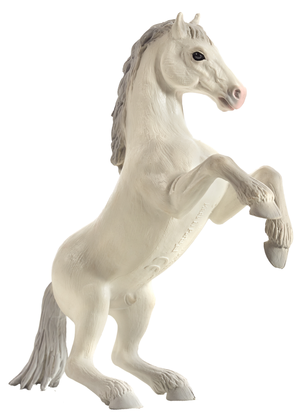 Mustang Rearing White Horse Toy Realistic Equestrian Figure