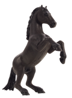 
              Mustang Rearing Black Horse Toy Realistic Equestrian Figure
            