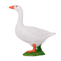 
              White Goose Toy Realistic Farm Animal Figurine
            